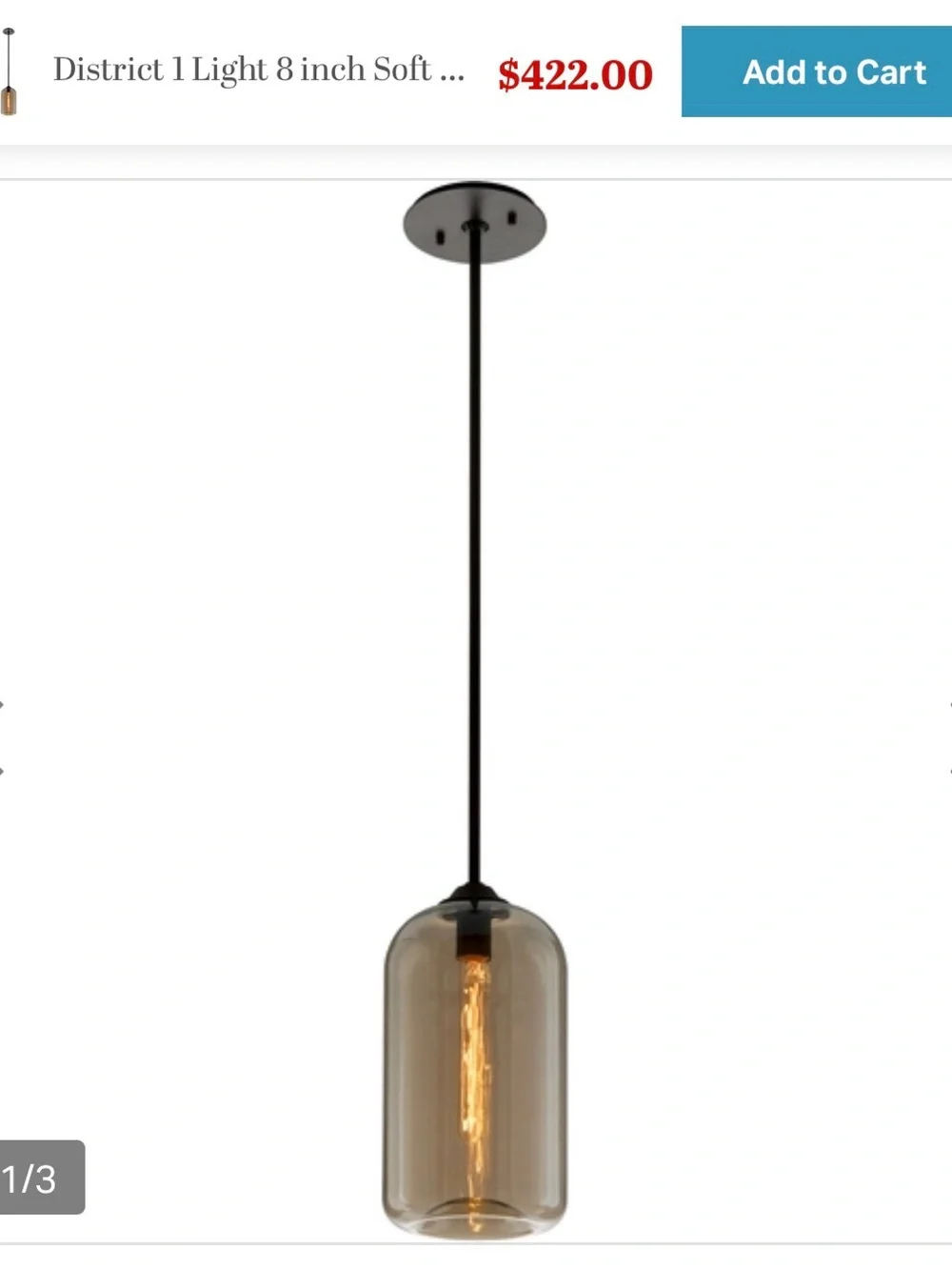 2 Troy Lighting District Amber Glass Lantern Pendants